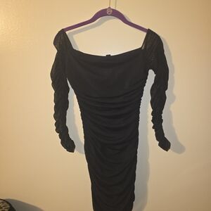 Elegant Black Off-Shoulder Dress